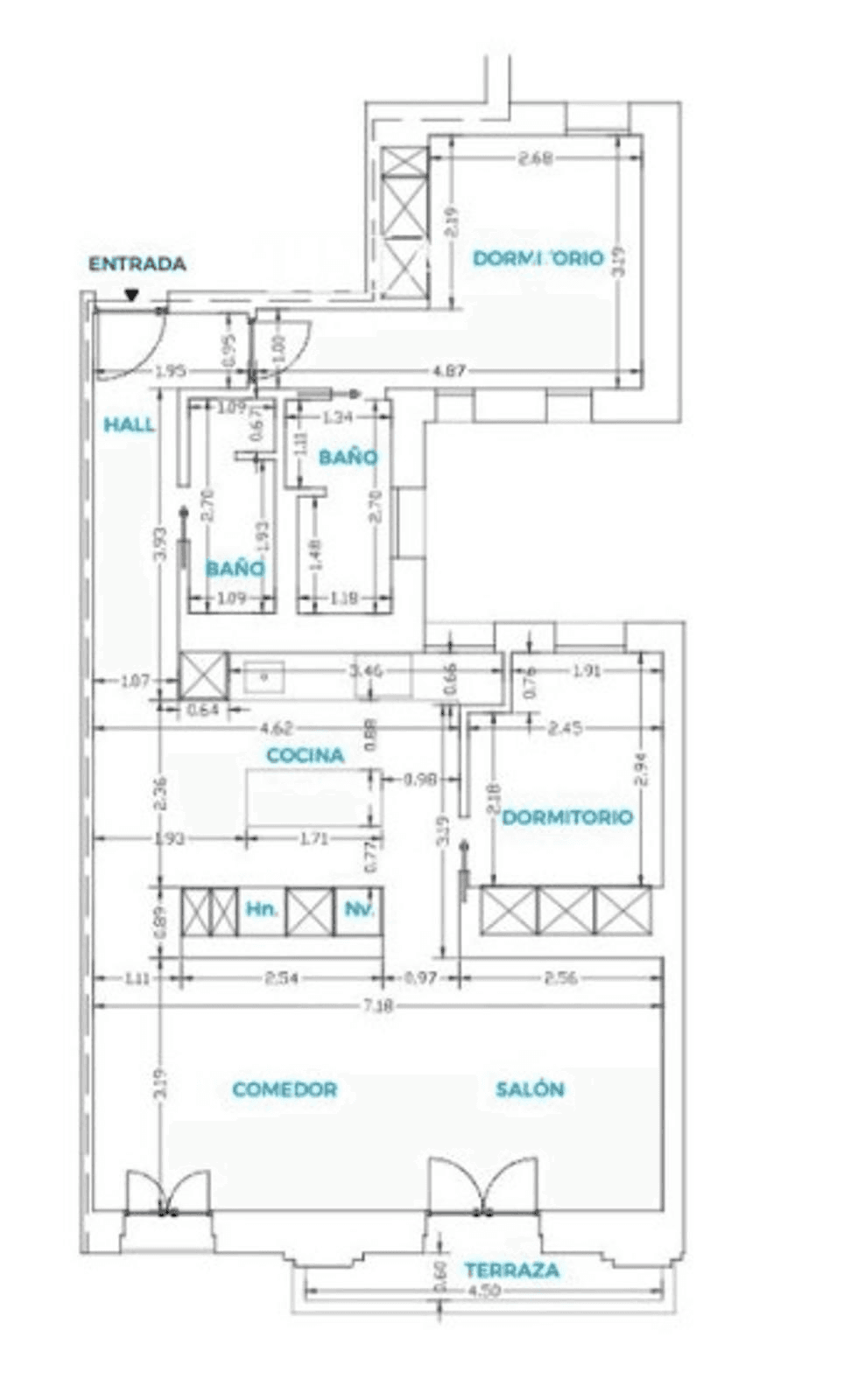 Plano de planta — Pieza clásica de 101 m² a pasos del Retiro, Retiro - Ibiza