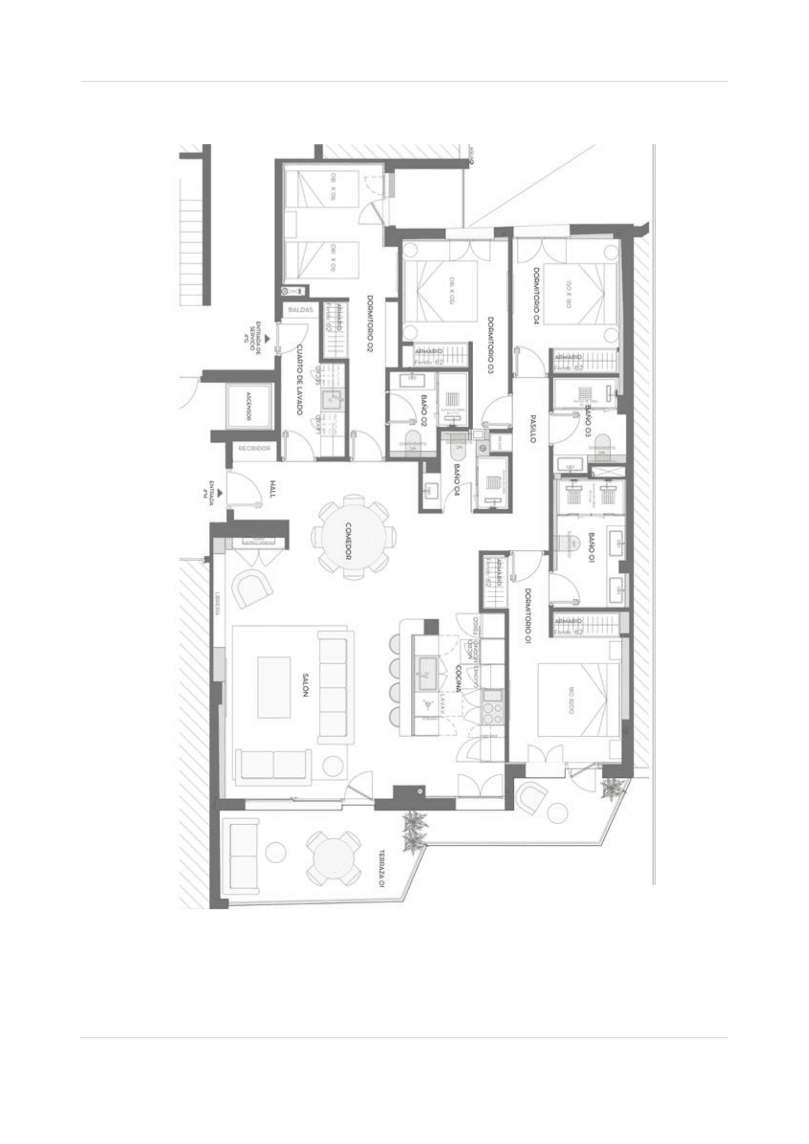 Plano de planta — Terraza y garaje en 180 m² junto al Retiro, Retiro - Jerónimos