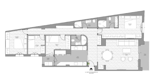 Plano de planta — Cuatro dormitorios y terraza en Ibiza, Retiro - Ibiza