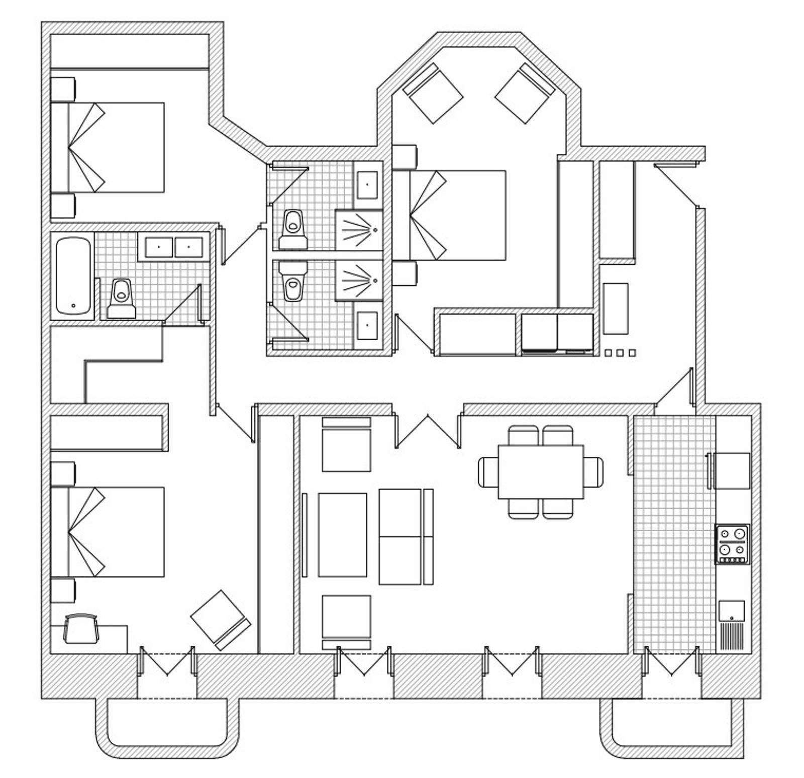 Plano de planta — Calma residencial junto al Parque del Oeste, Moncloa Aravaca - Argüelles