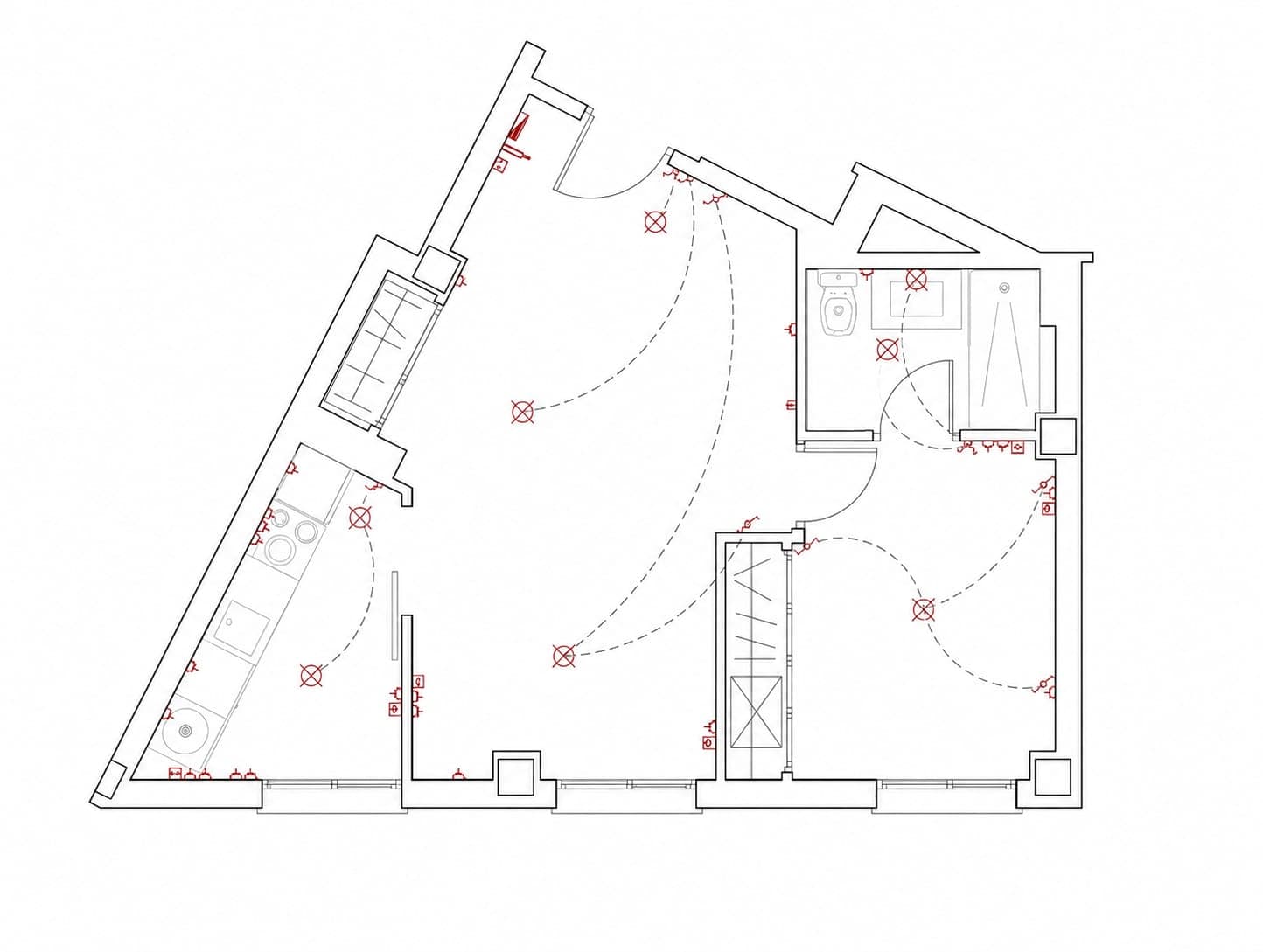 Plano de planta — Una vivienda eficiente con garaje privado en Goya, Barrio de Salamanca - Goya