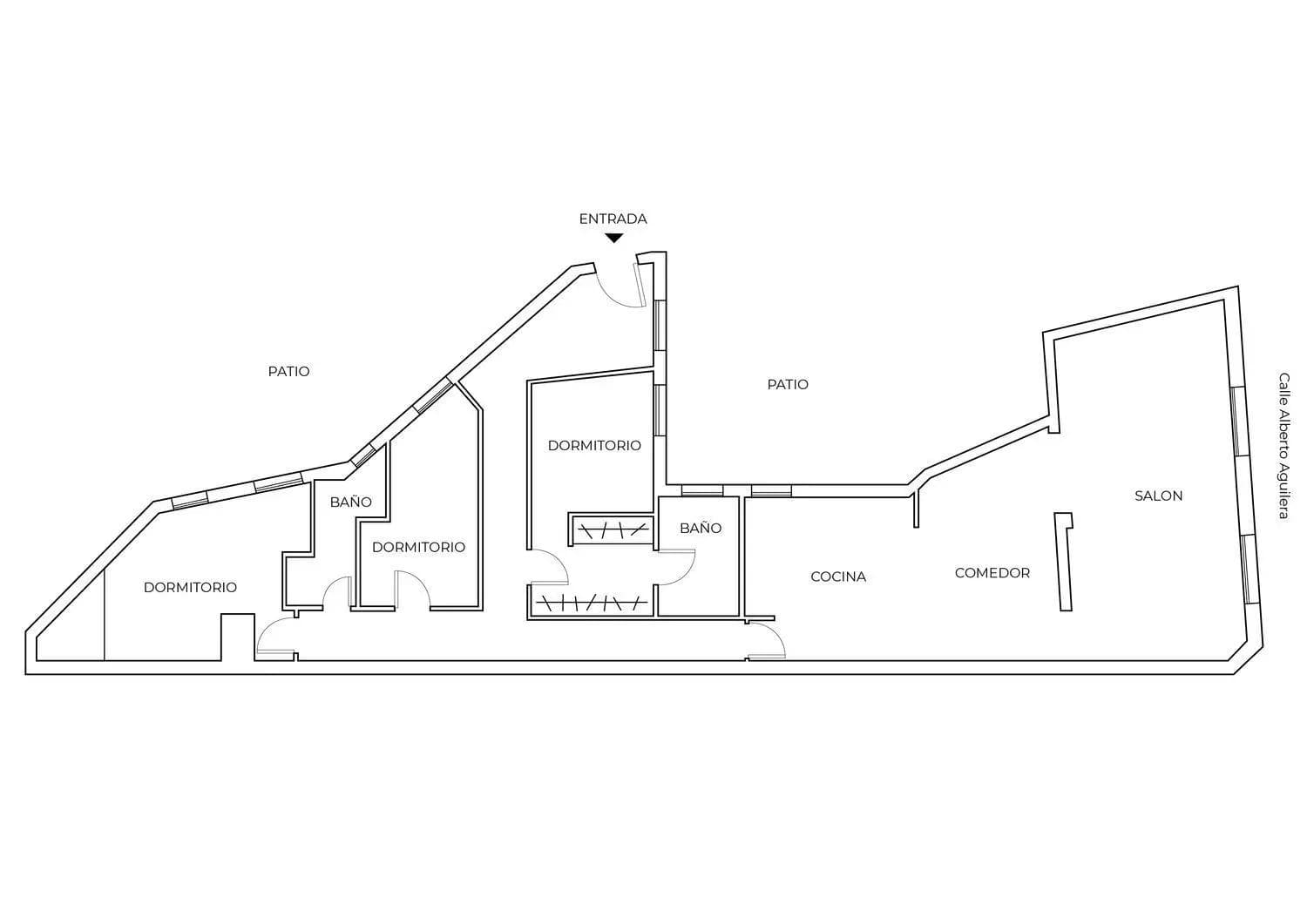 Plano de planta — Finca representativa y potencial en Universidad, Centro - Malasaña