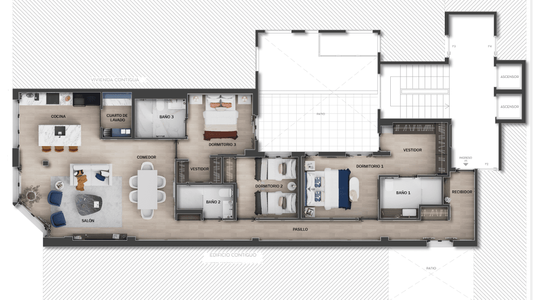 Plano de planta — Terraza y garaje en pleno Lista, Barrio de Salamanca - Lista