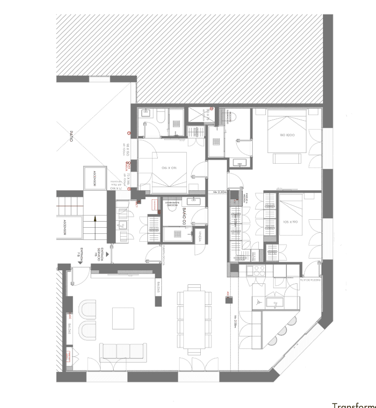 Plano de planta — Orientación suroeste y confort junto al Retiro, Retiro - Ibiza