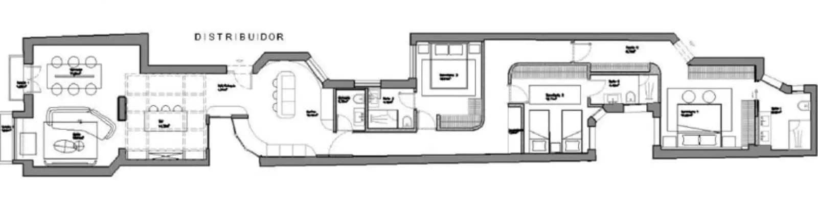 Plano de planta — Balcón, mirador y sofisticación en Almagro, Chamberí - Almagro