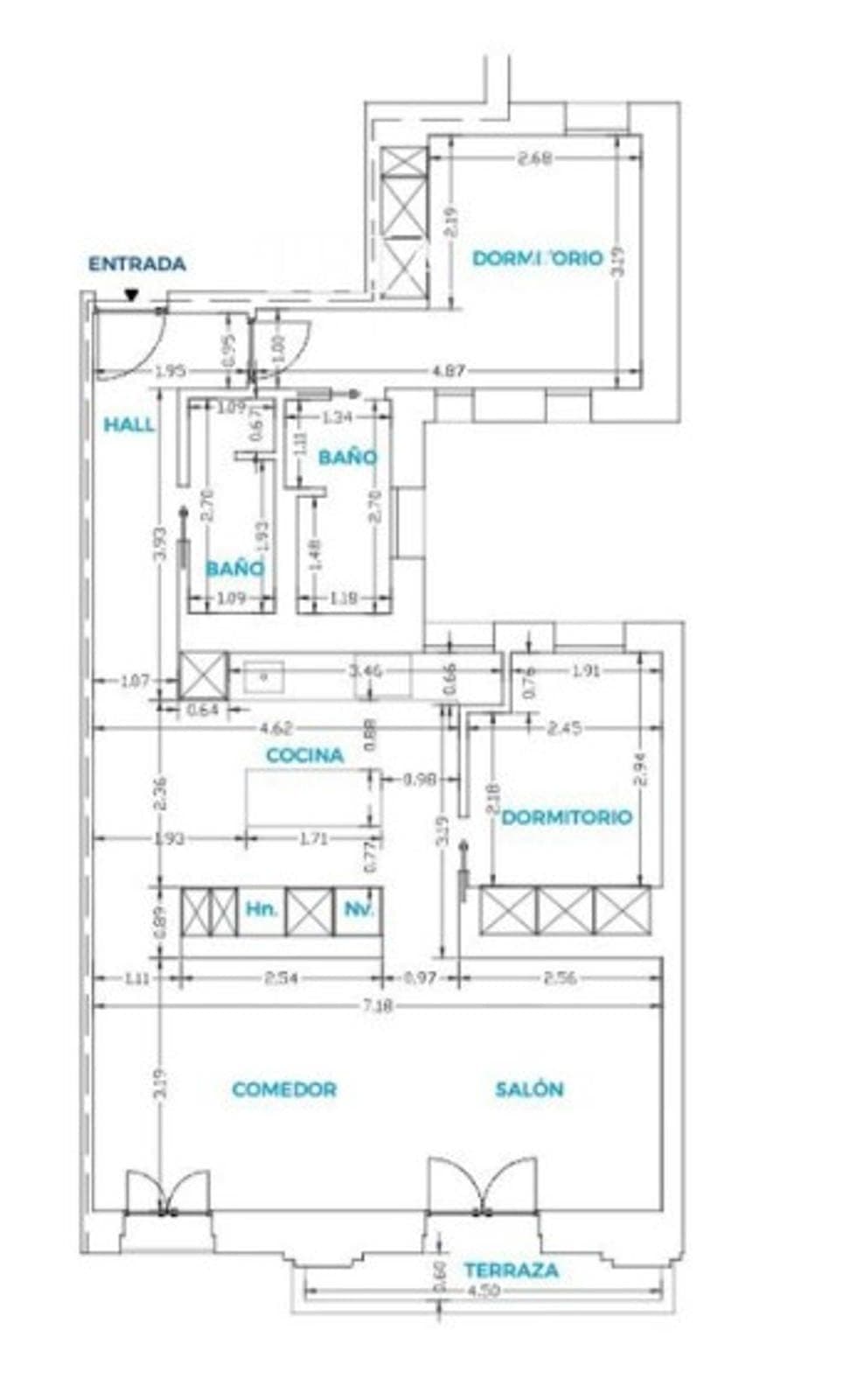 Plano de planta — Pieza clásica de 101 m² a pasos del Retiro, Retiro - Ibiza