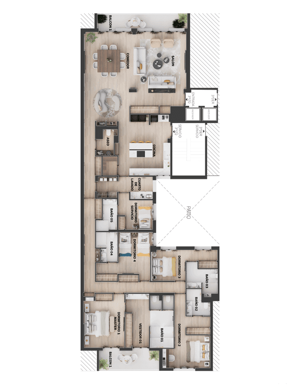 Plano de planta — Gran residencia familiar en Castellana, Barrio de Salamanca - Castellana