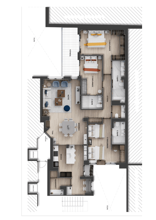 Plano de planta — Luz sureste y amplitud serena en Lista, Barrio de Salamanca - Lista