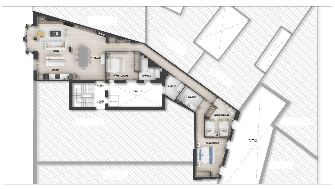 Plano de planta — Elegancia y confort residencial en Goya, Barrio de Salamanca - Goya