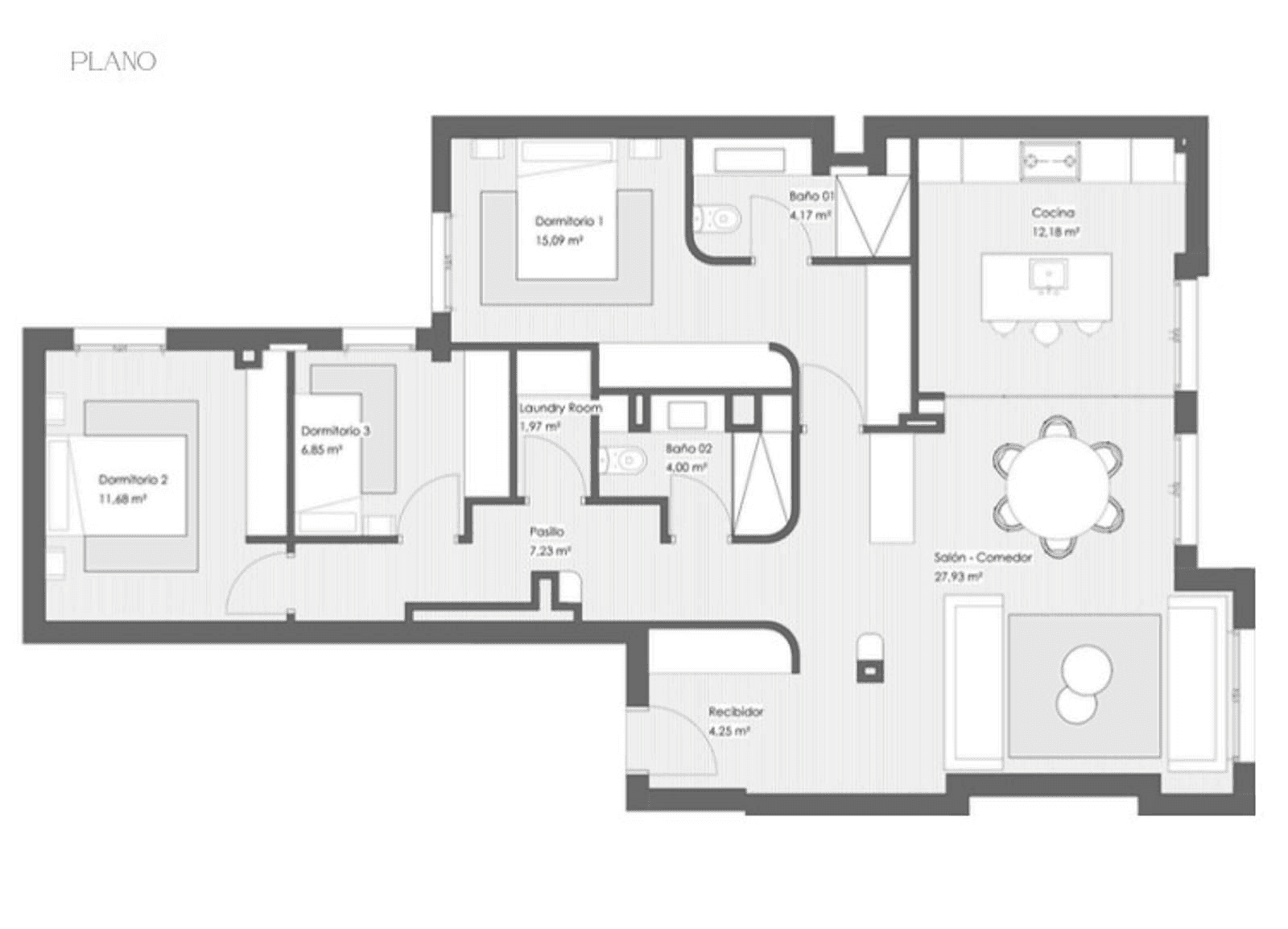 Plano de planta — Vida urbana y calma residencial en Chamberí, Chamberí - Ríos Rosas