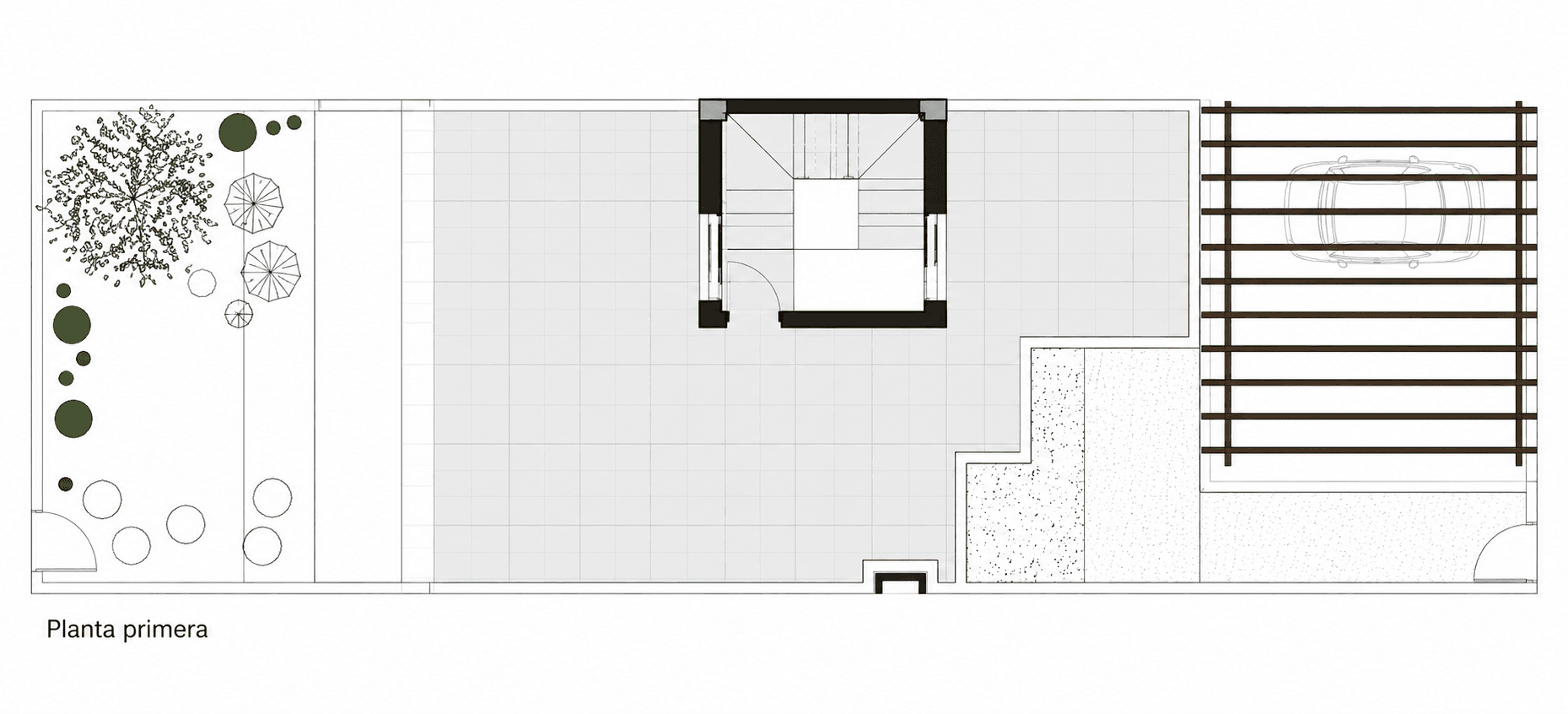Plano de planta — Jardín, piscina y vida familiar en San Crispín-La Estación, Colmenar Viejo