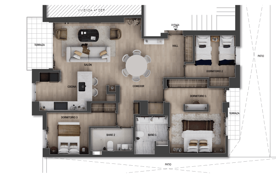 Plano de planta — Luz continua y bienestar en Lista, Barrio de Salamanca - Lista