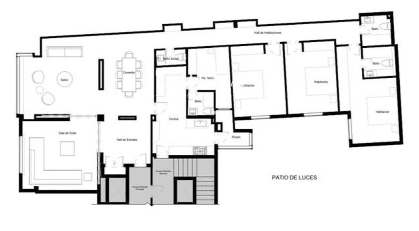 Plano de planta — Elegancia residencial y espacios nobles en Almagro, Chamberí - Almagro