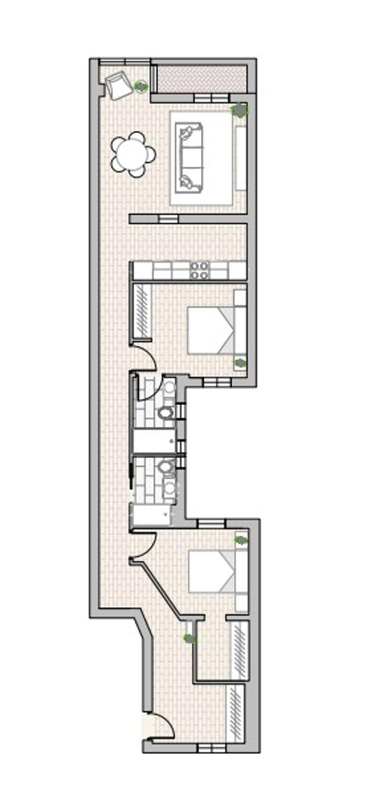 Plano de planta — Luz de tarde en una finca clásica de Castellana, Barrio de Salamanca - Castellana
