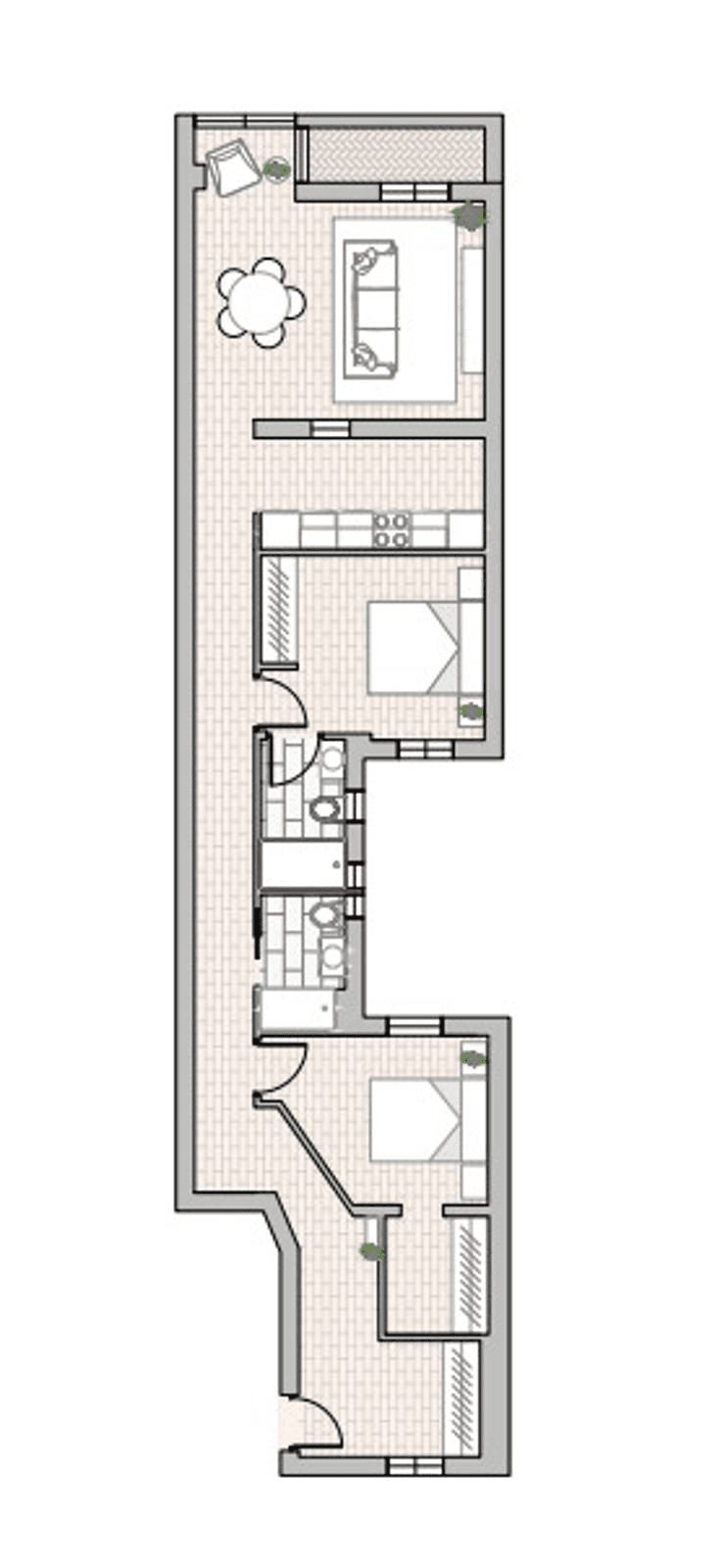 Plano de planta — Luz de tarde en una finca clásica de Castellana, Barrio de Salamanca - Castellana