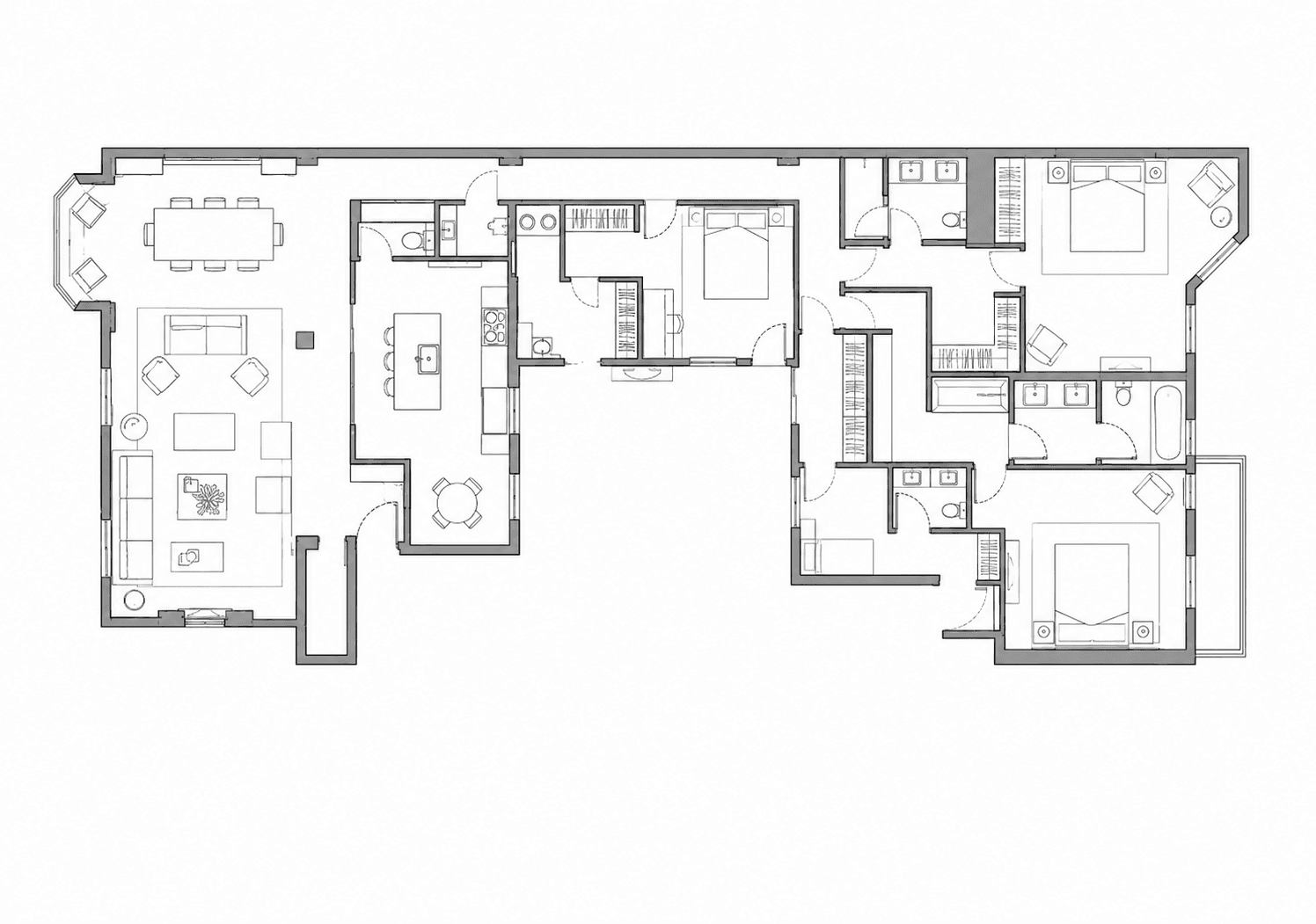 Plano de planta — Amplitud, diseño y confort familiar en Chamberí, Chamberí - Trafalgar