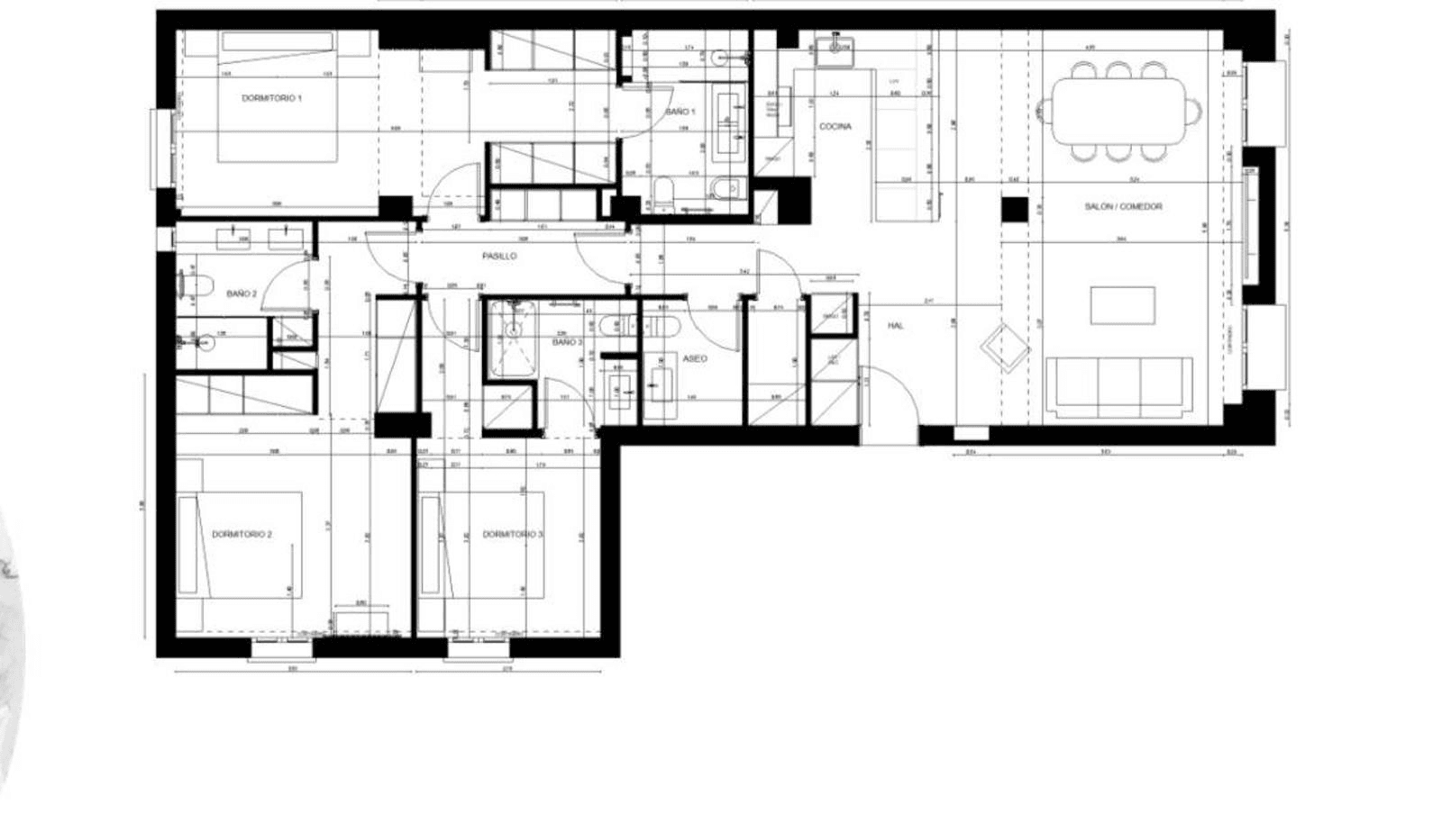 Plano de planta — Confort contemporáneo en pleno Recoletos, Barrio de Salamanca - Recoletos