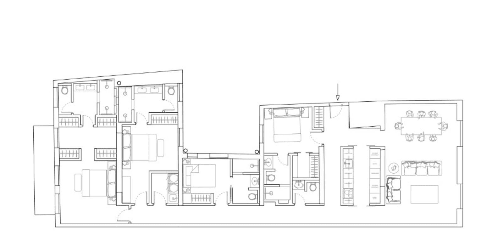 Plano de planta — Gran vivienda a estrenar en La Latina, Centro - Embajadores