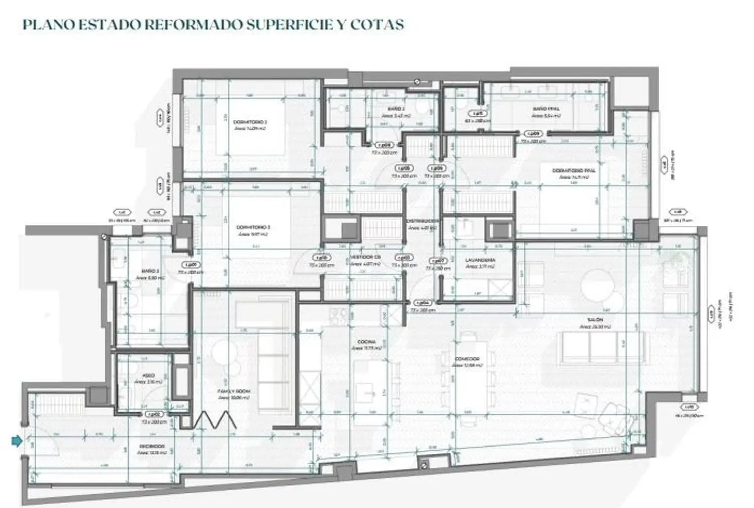 Plano de planta — Garaje, privacidad y calma residencial en Almagro, Chamberí - Almagro