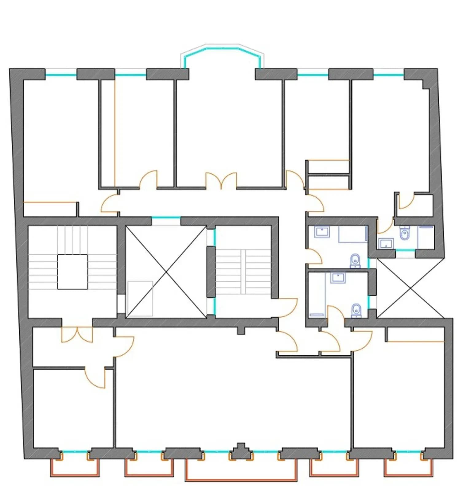 Plano de planta — Arquitectura clásica y potencial residencial en Almagro, Chamberí - Almagro