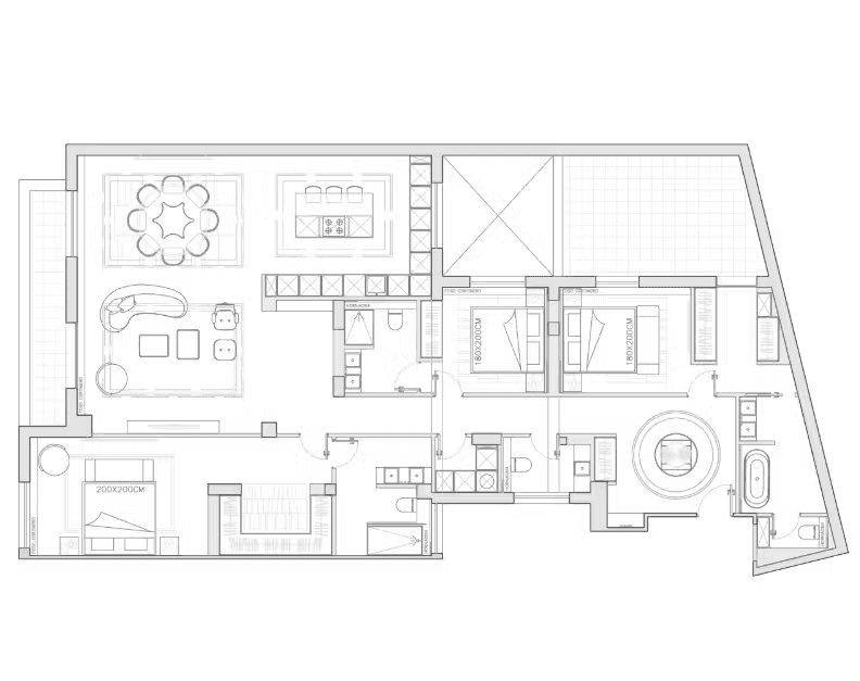 Plano de planta — Terraza, garaje y confort contemporáneo en Almagro, Chamberí - Almagro