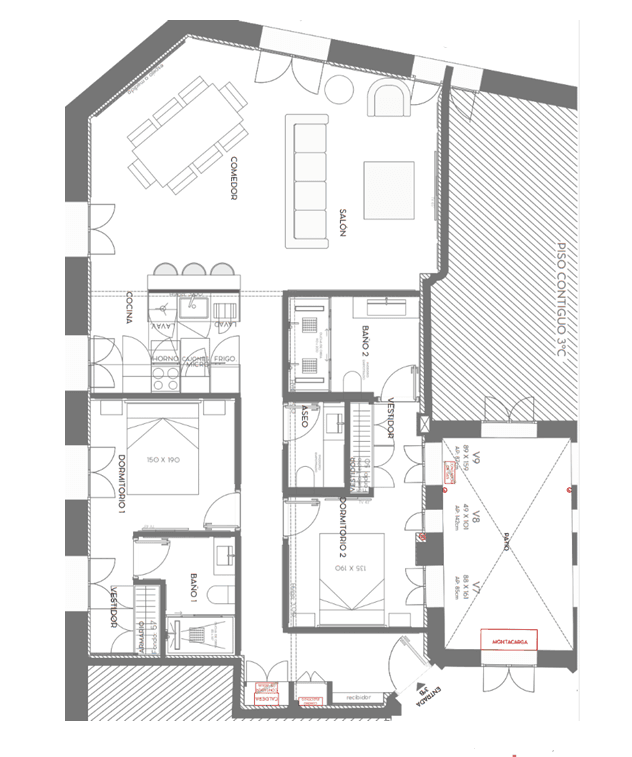 Plano de planta — Luz de tarde y elegancia discreta en Salamanca, Barrio de Salamanca - Lista