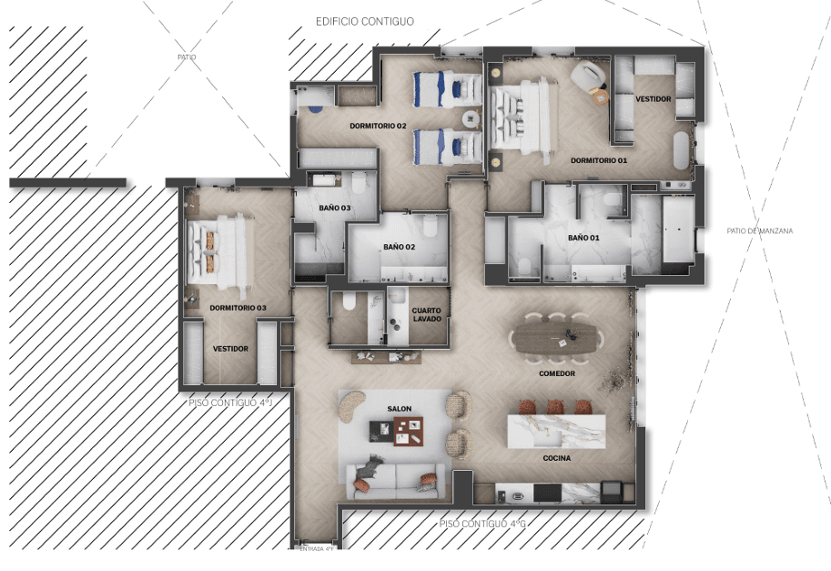 Plano de planta — Amplitud residencial y garaje en Castellana, Barrio de Salamanca - Lista