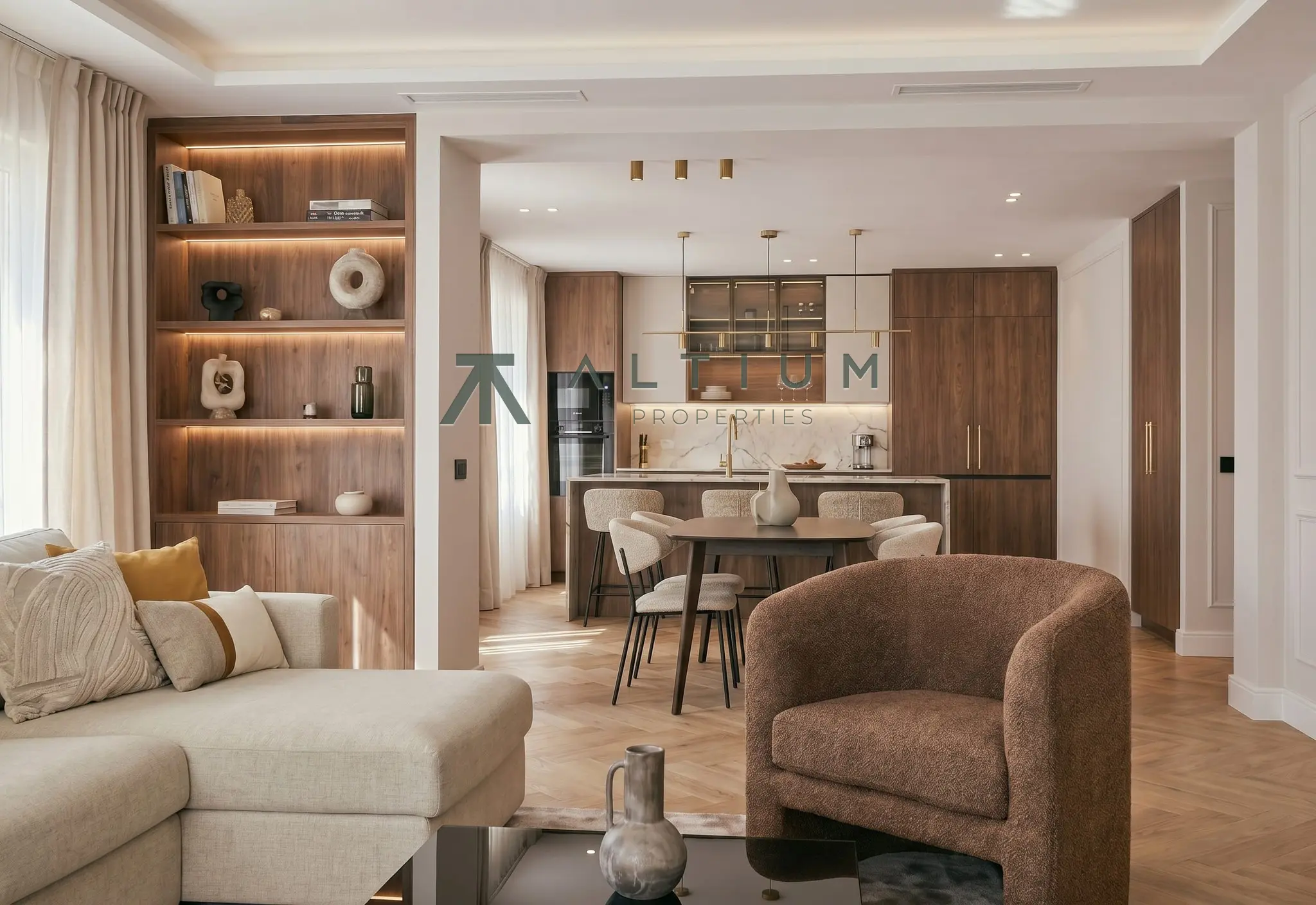 Gran zona de día y tres suites en Lista