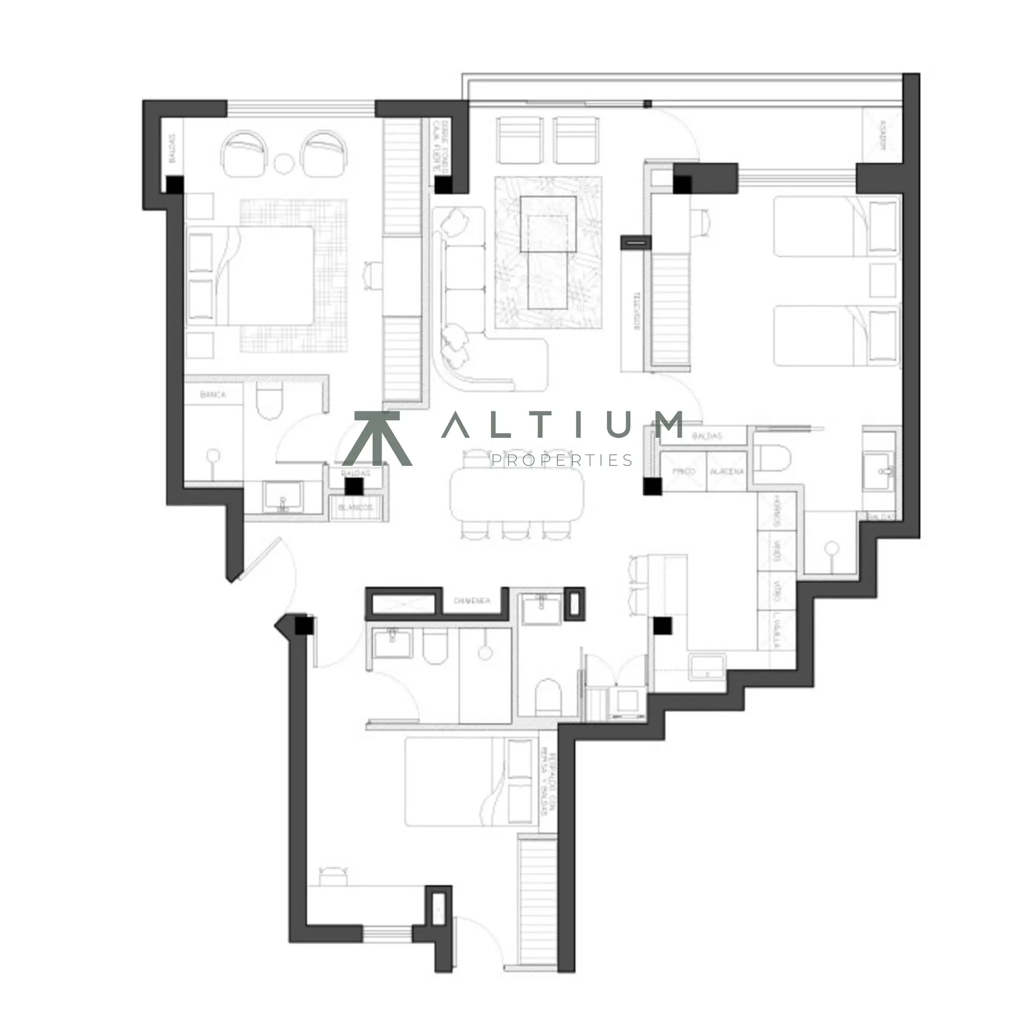 Three en-suite bedrooms and a terrace in Castellana