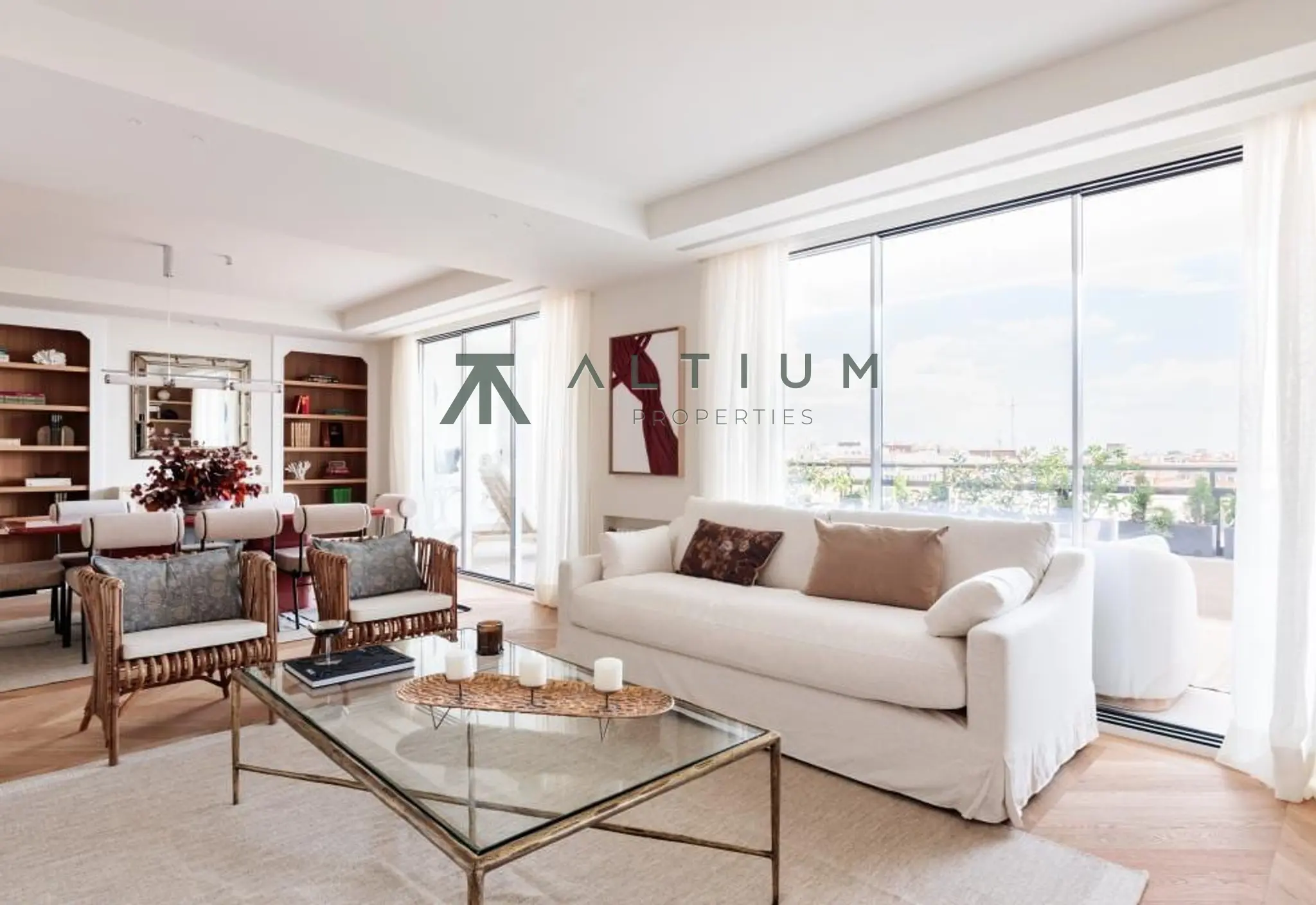 Octava planta, terraza sur y vistas abiertas en Lista