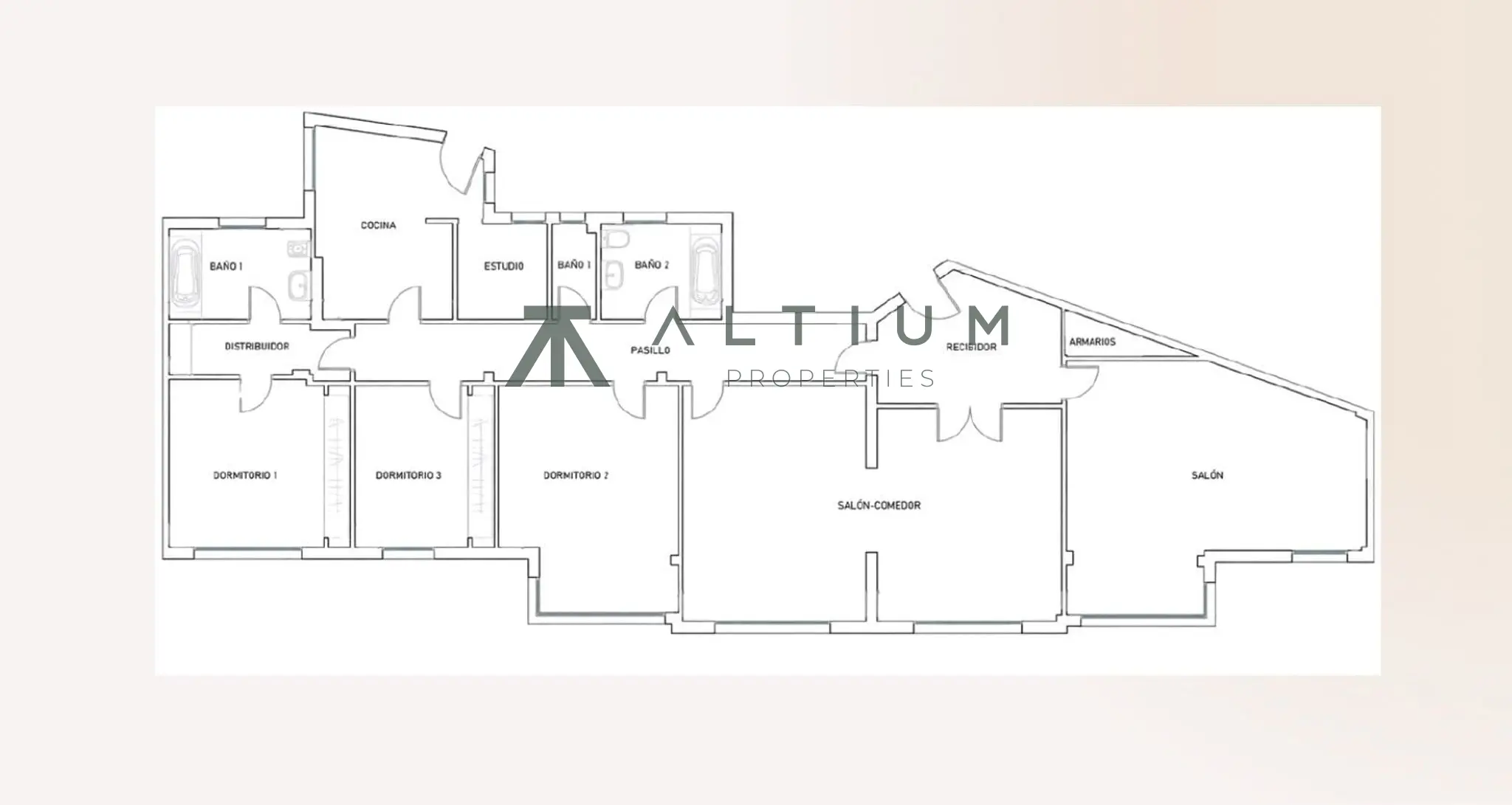 Piso de 3 dormitorios y 229 m2 en Barrio de Salamanca - Castellana en venta — Siete ventanas exteriores y potencial en Salamanca
