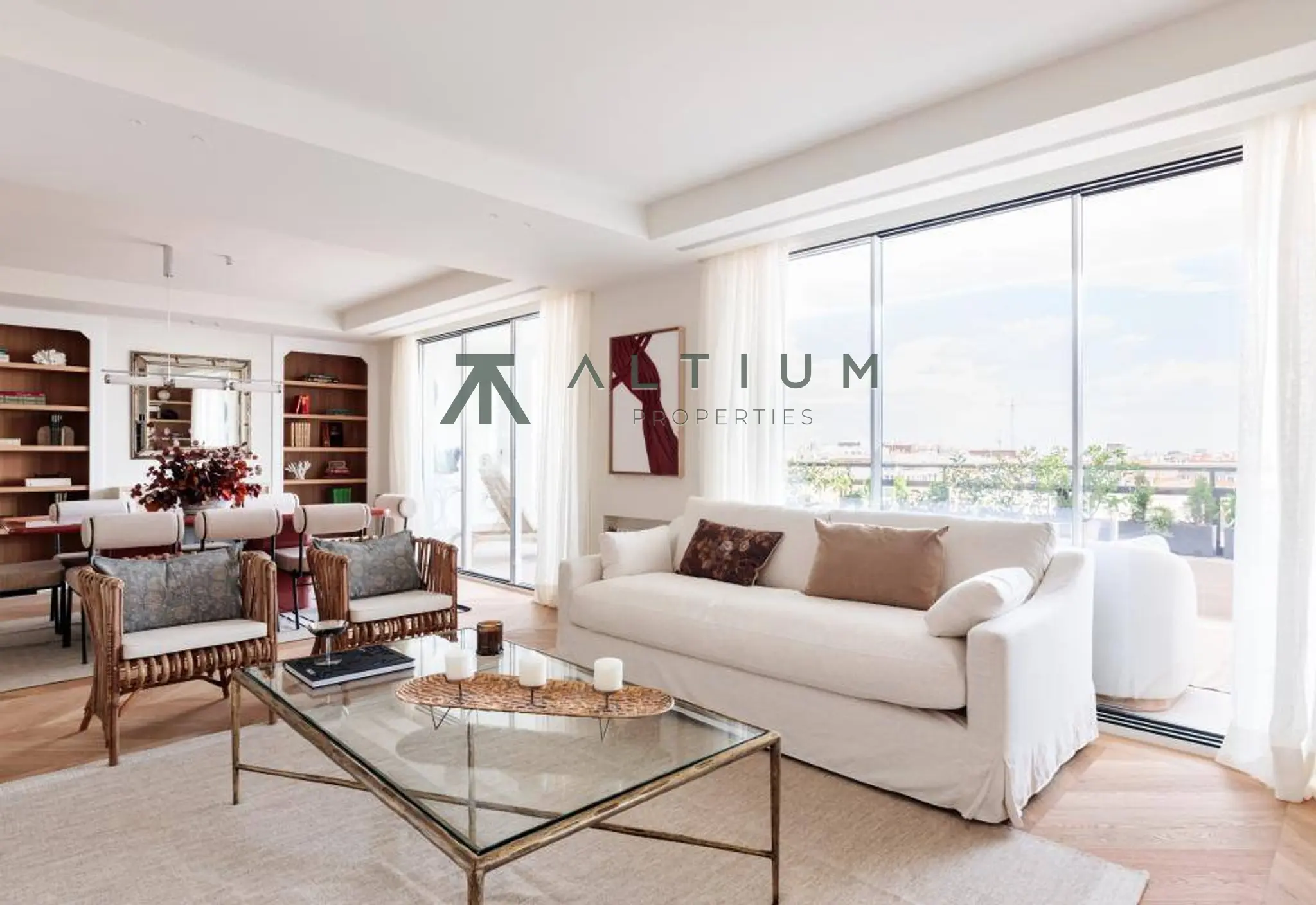 Octava planta, terraza sur y vistas abiertas en Lista