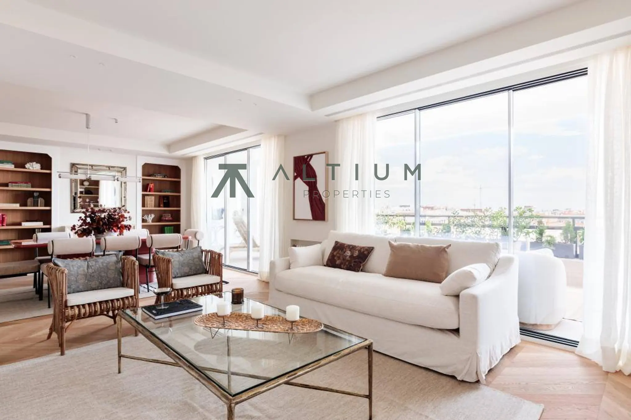 Octava planta, terraza sur y vistas abiertas en Lista