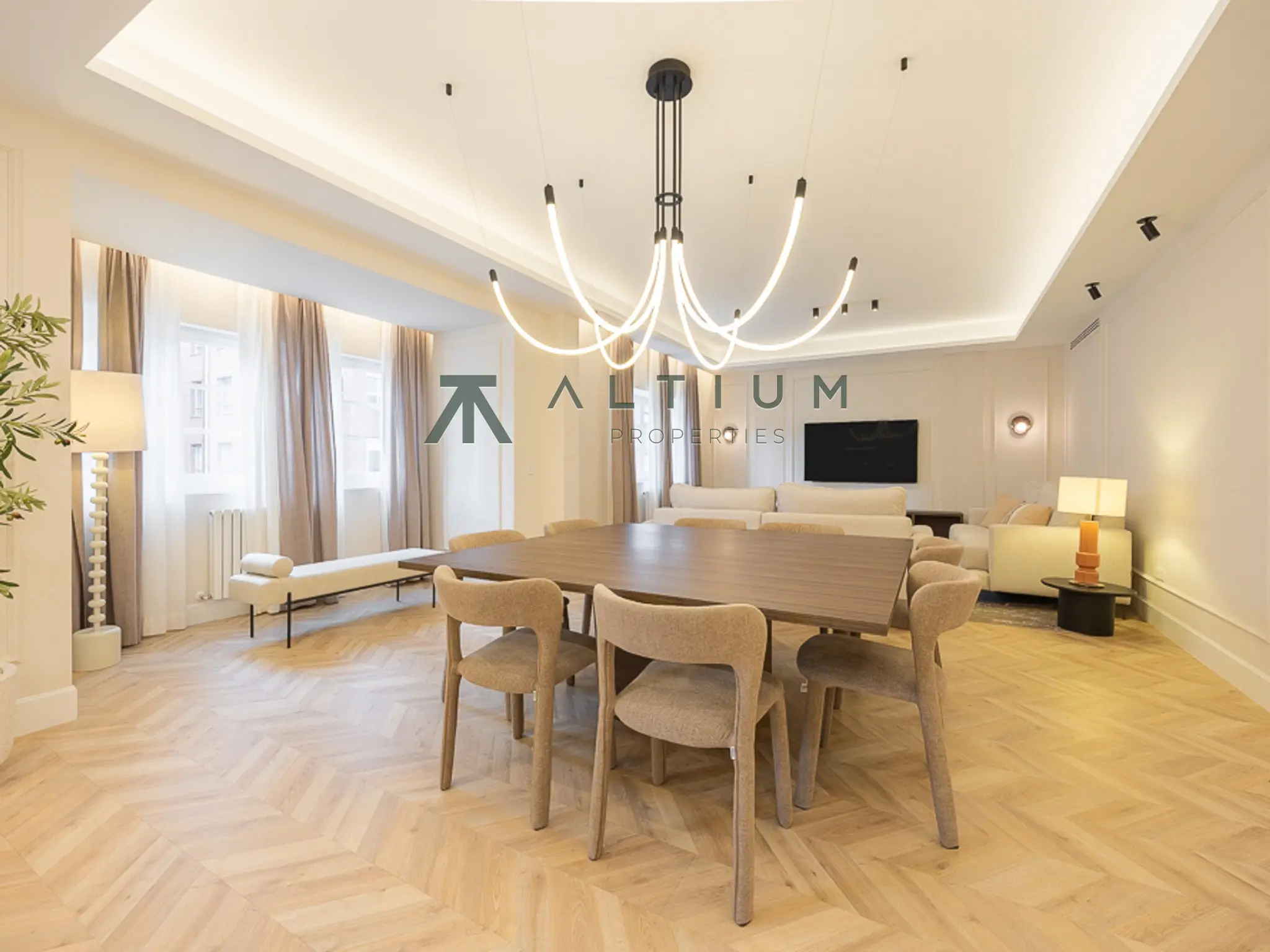 A generous living room, island kitchen and four double bedrooms