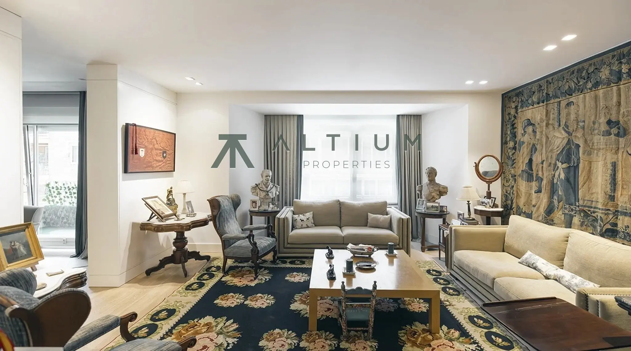 Una gran vivienda con terraza y tres ambientes de día en Núñez de Balboa