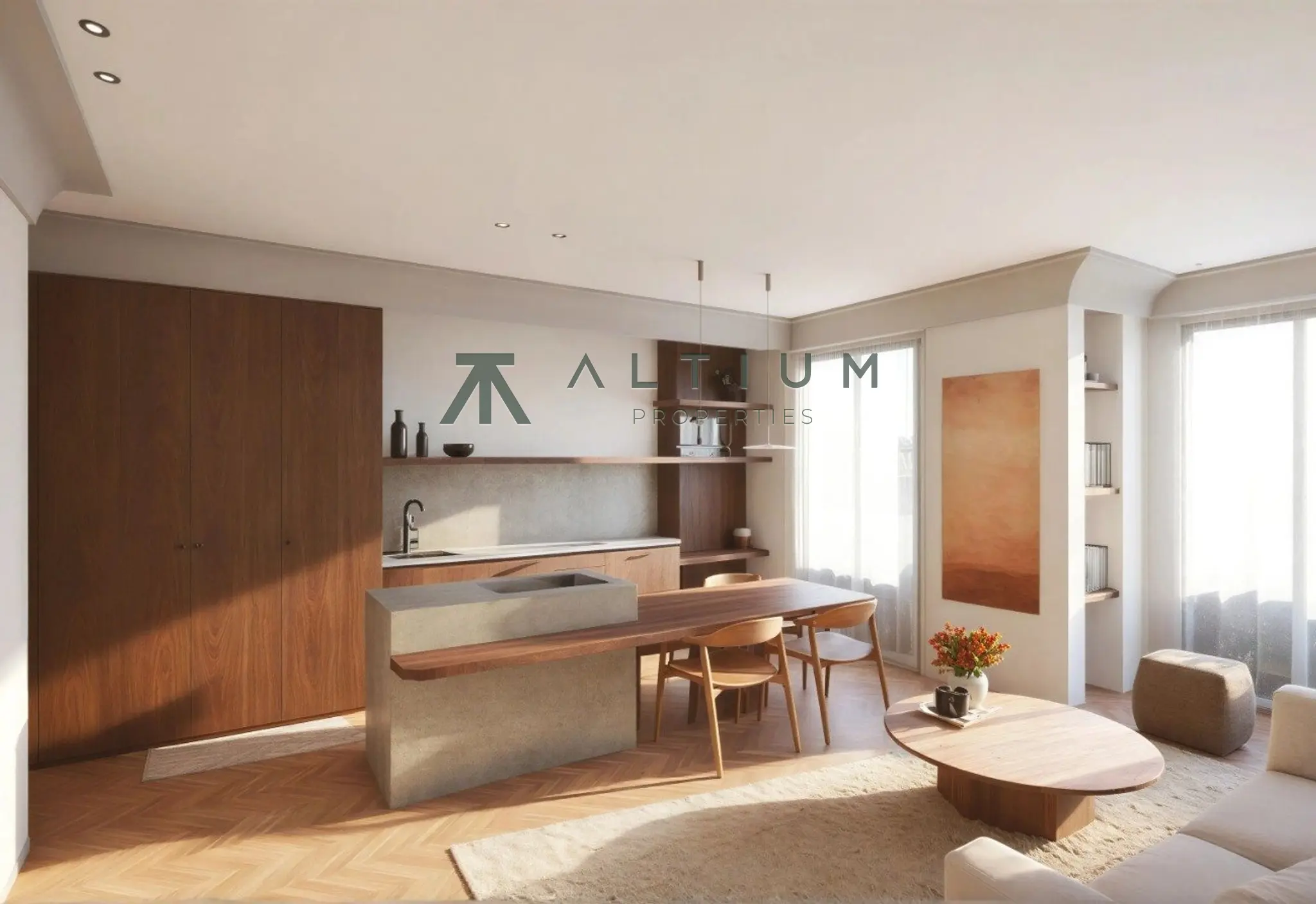 Tres balcones, espiga y diseño a medida en Cortes