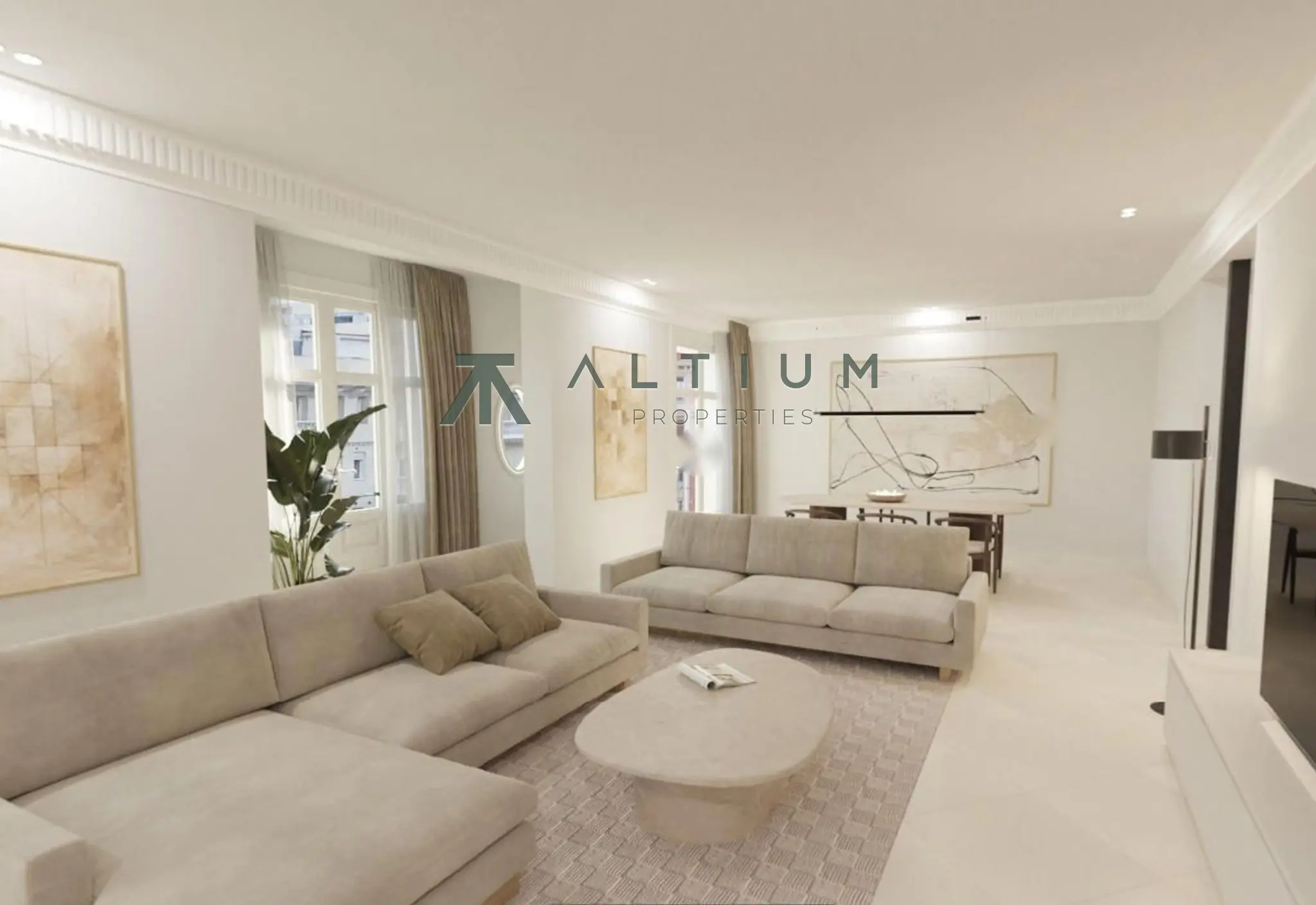 301 m² abiertos a seis balcones en Chamberí