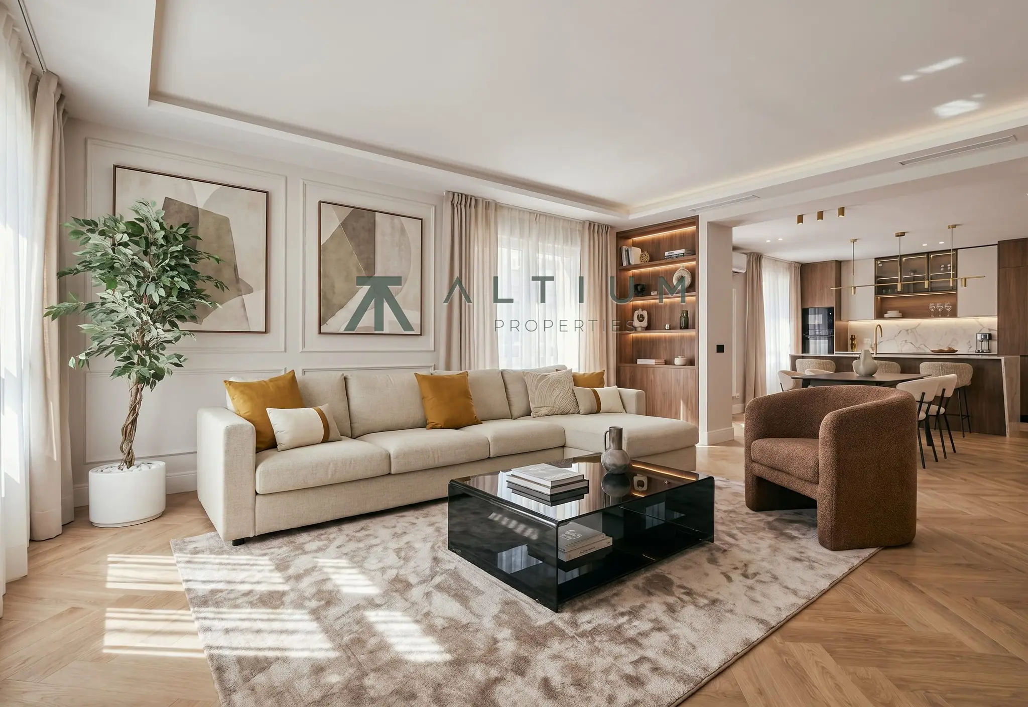 Gran zona de día y tres suites en Lista