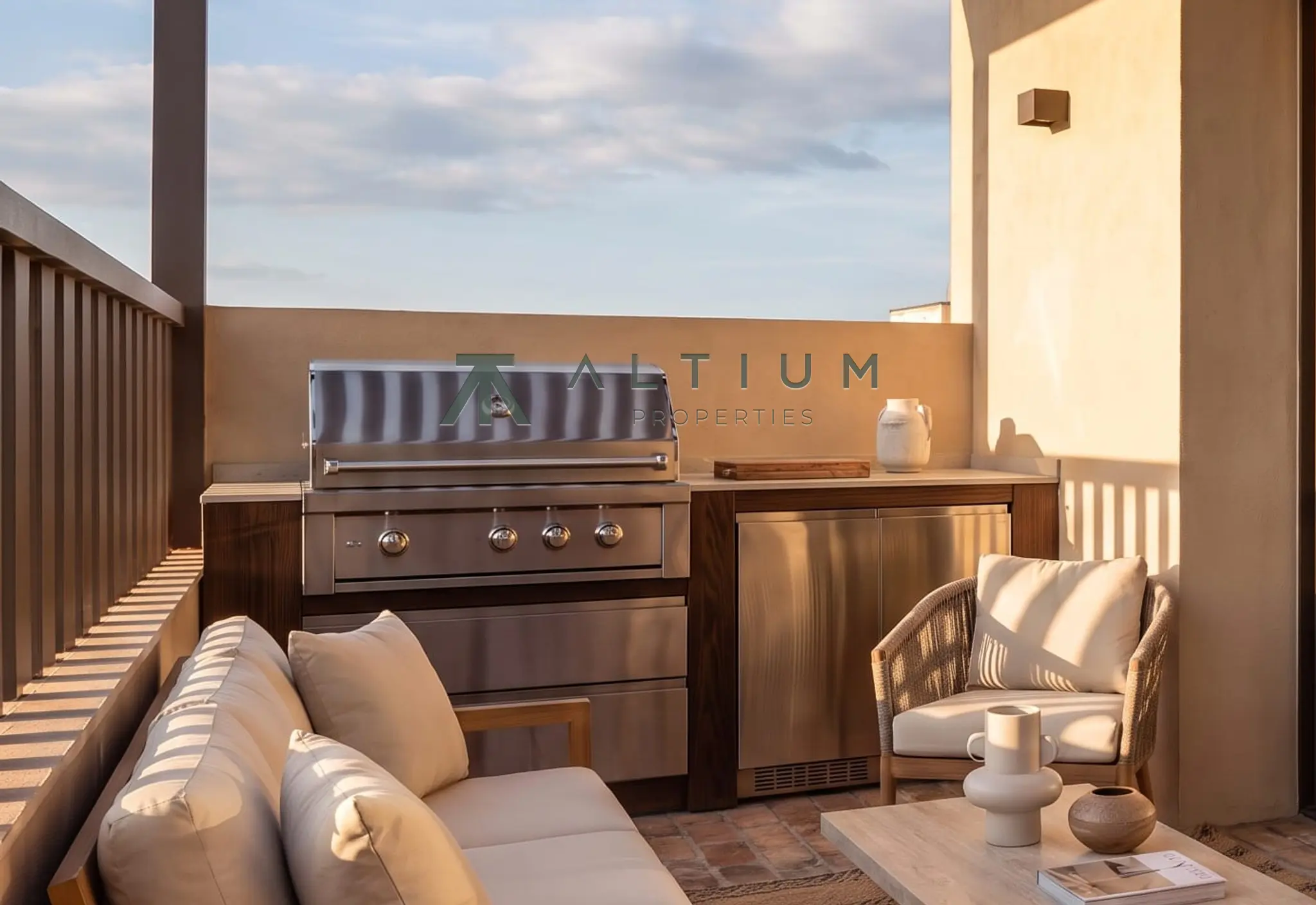 Gran terraza y vistas despejadas en una quinta planta