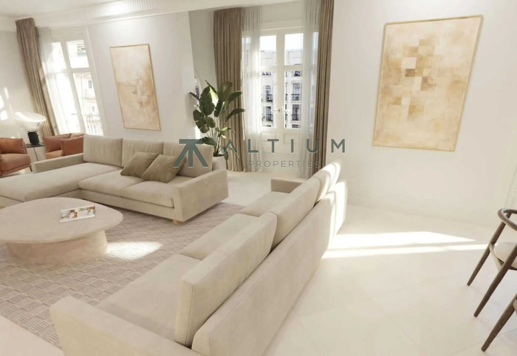 301 m² abiertos a seis balcones en Chamberí