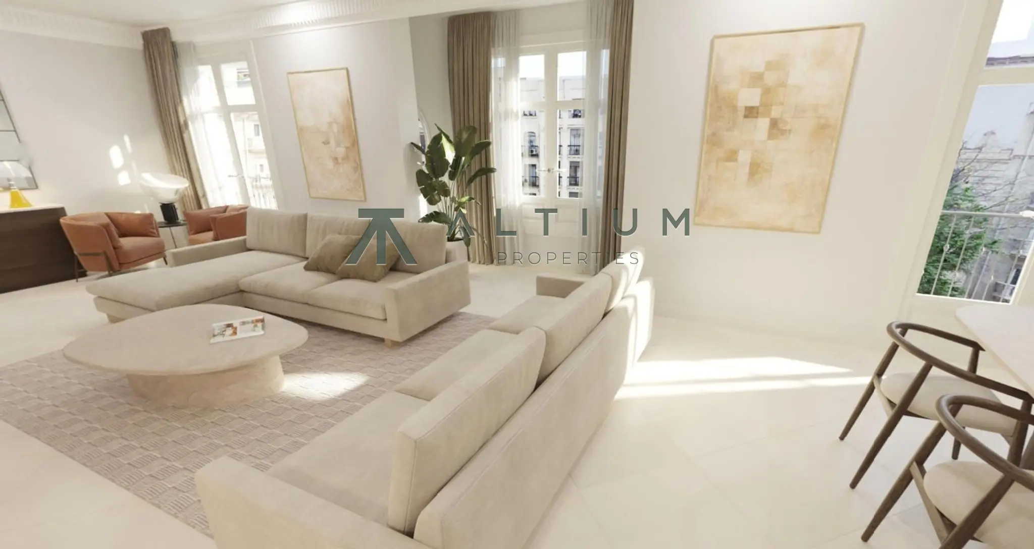301 m² abiertos a seis balcones en Chamberí