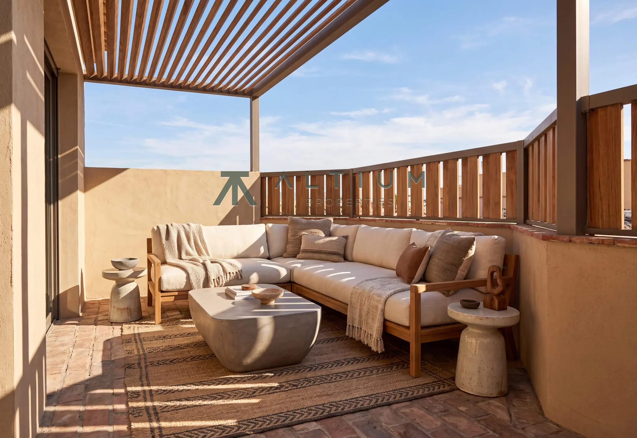 Gran terraza y vistas despejadas en una quinta planta