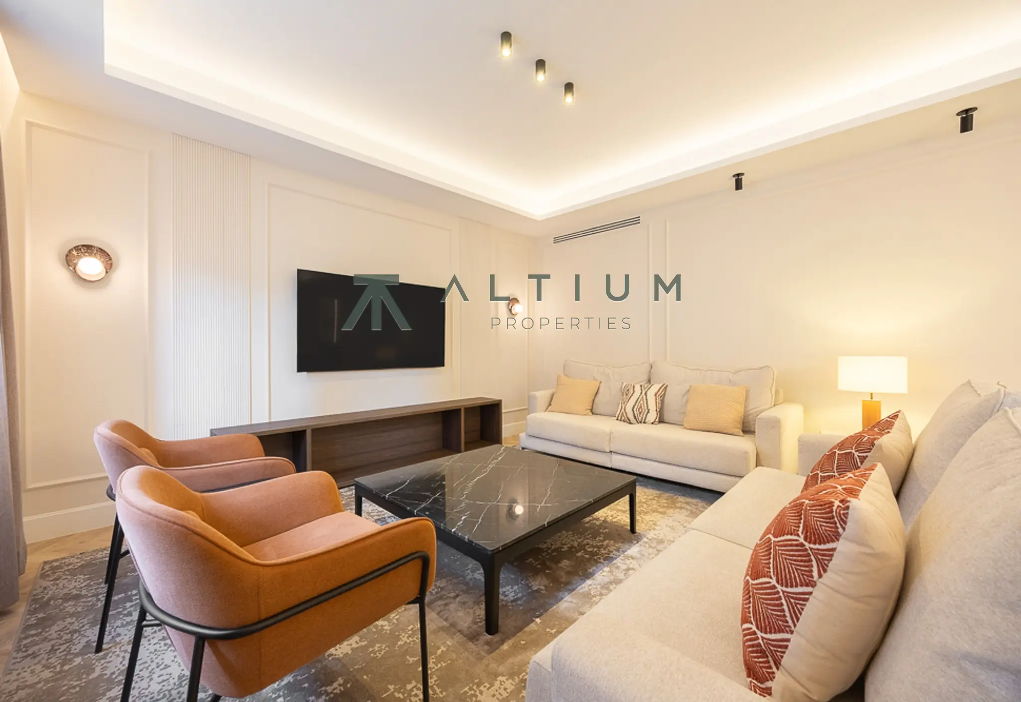 A generous living room, island kitchen and four double bedrooms