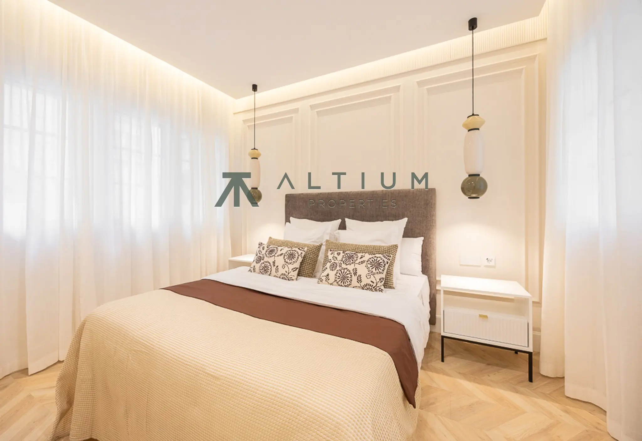 A generous living room, island kitchen and four double bedrooms
