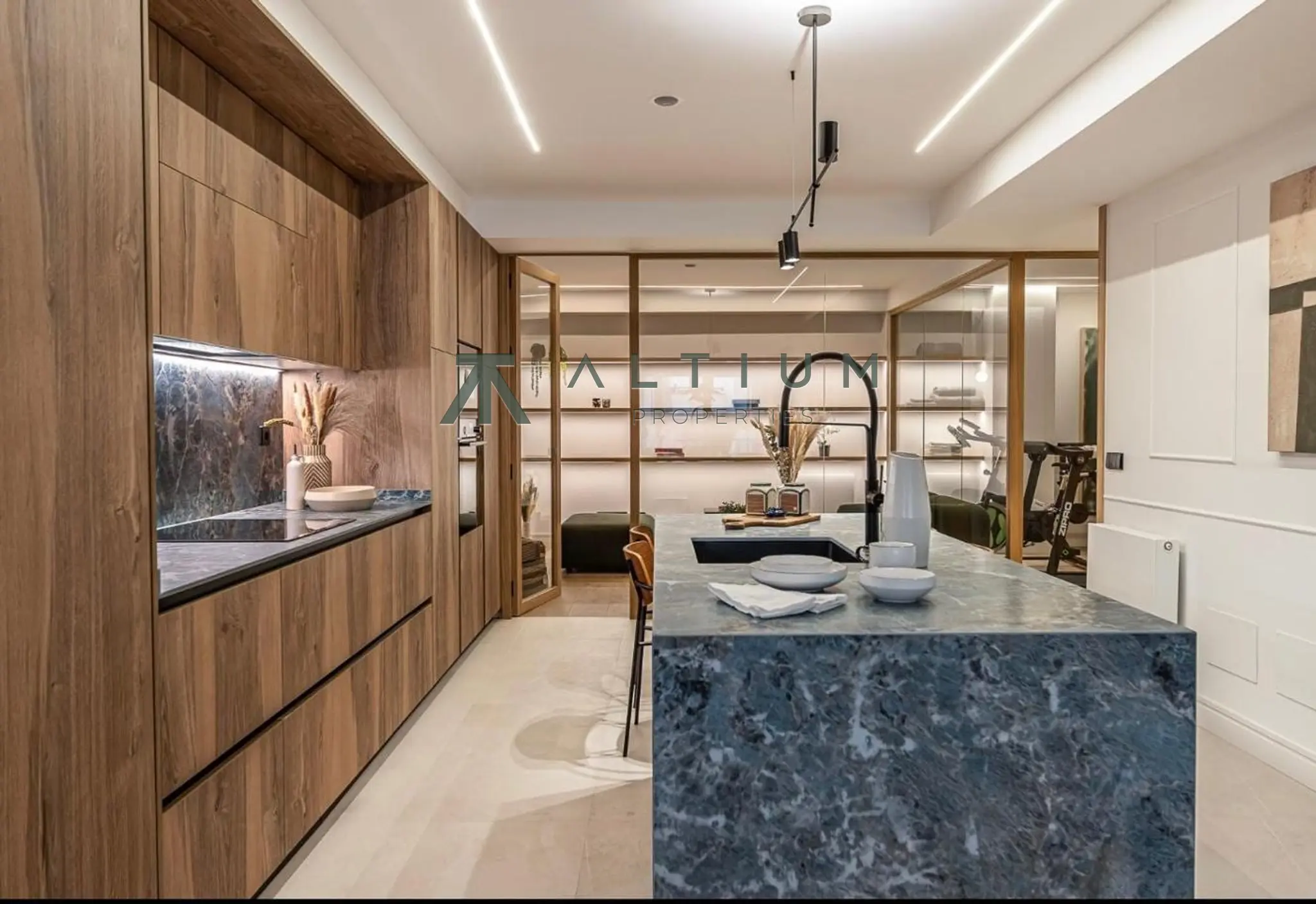 Gimnasio, sauna y cine privado en una residencia única